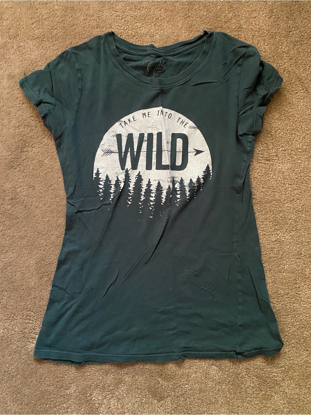 Cold Crush Teal Green 'Take me into the Wild' Graphic Short Sleeve Tee